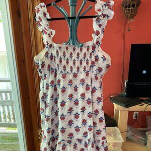 J Crew Ruffle Sleeve Midi Dress Size 20 with Pockets